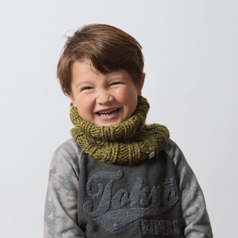 deze Universiteit openbaar Ideale groene col-sjaal voor kinderen | O-maatje
